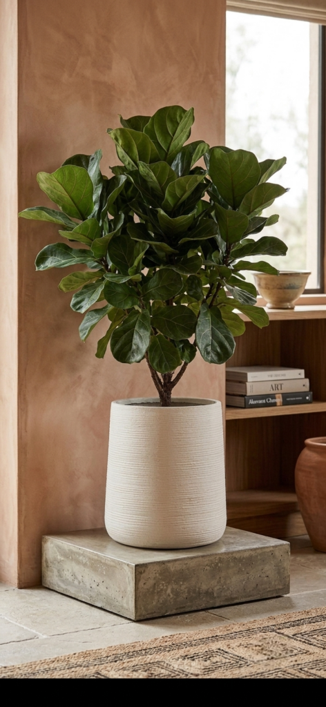 Rippled Cream Tapered Cylinder Planter