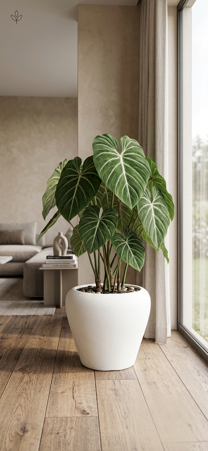Matte White Rounded Egg Floor Planter