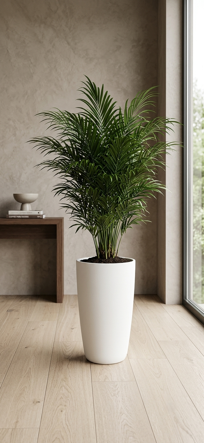 Minimalist Smooth White Tapered Planter