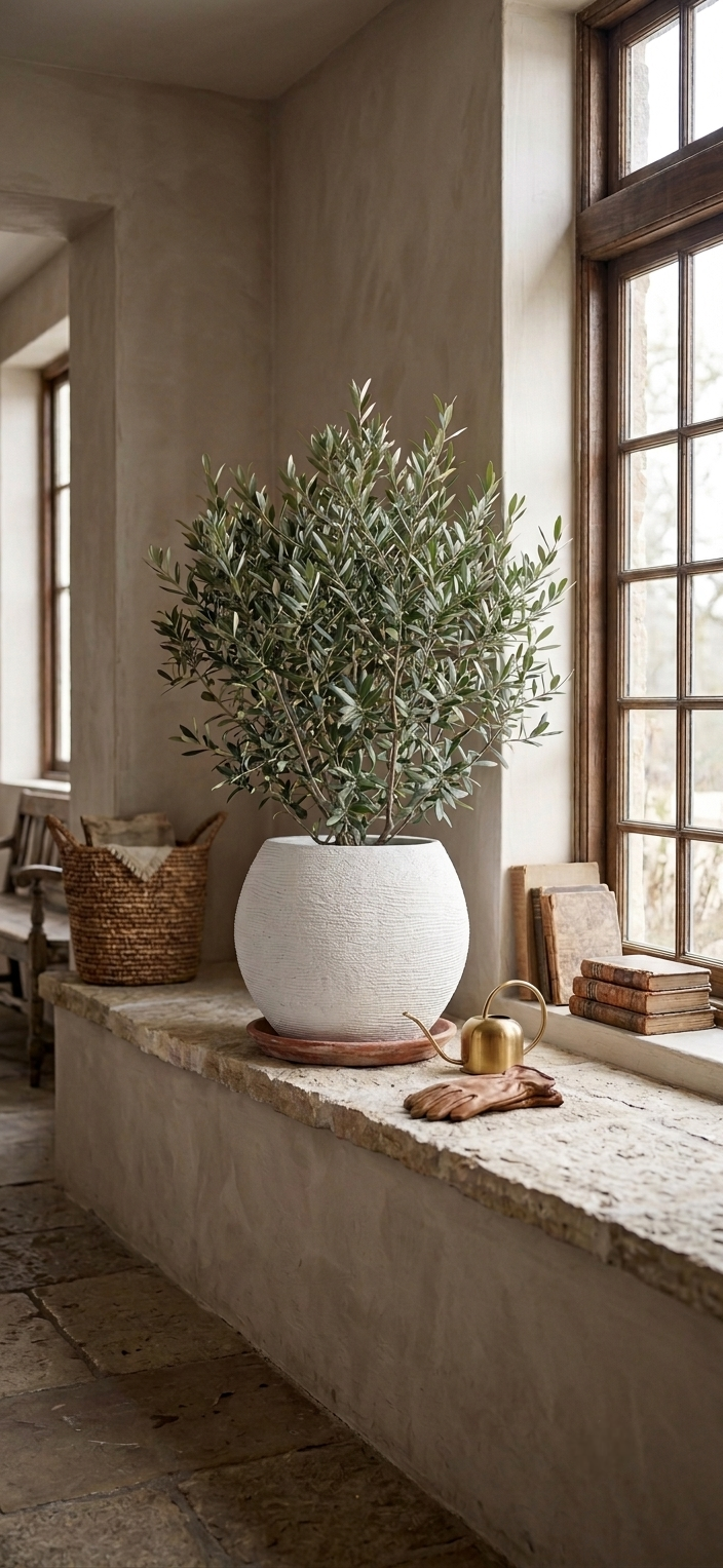Olive Grace Round Planter